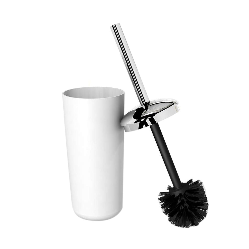 6 Piece Bathroom Accessories Set Soap Dish Soap Dispenser Toothbrush Holder Toilet Brush Trash Bin-White