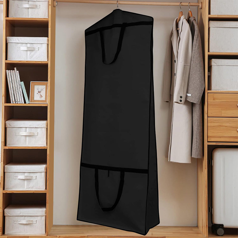 Portable Wedding Dress Garment Bag for Bridal Gowns and Cheongsam-Black