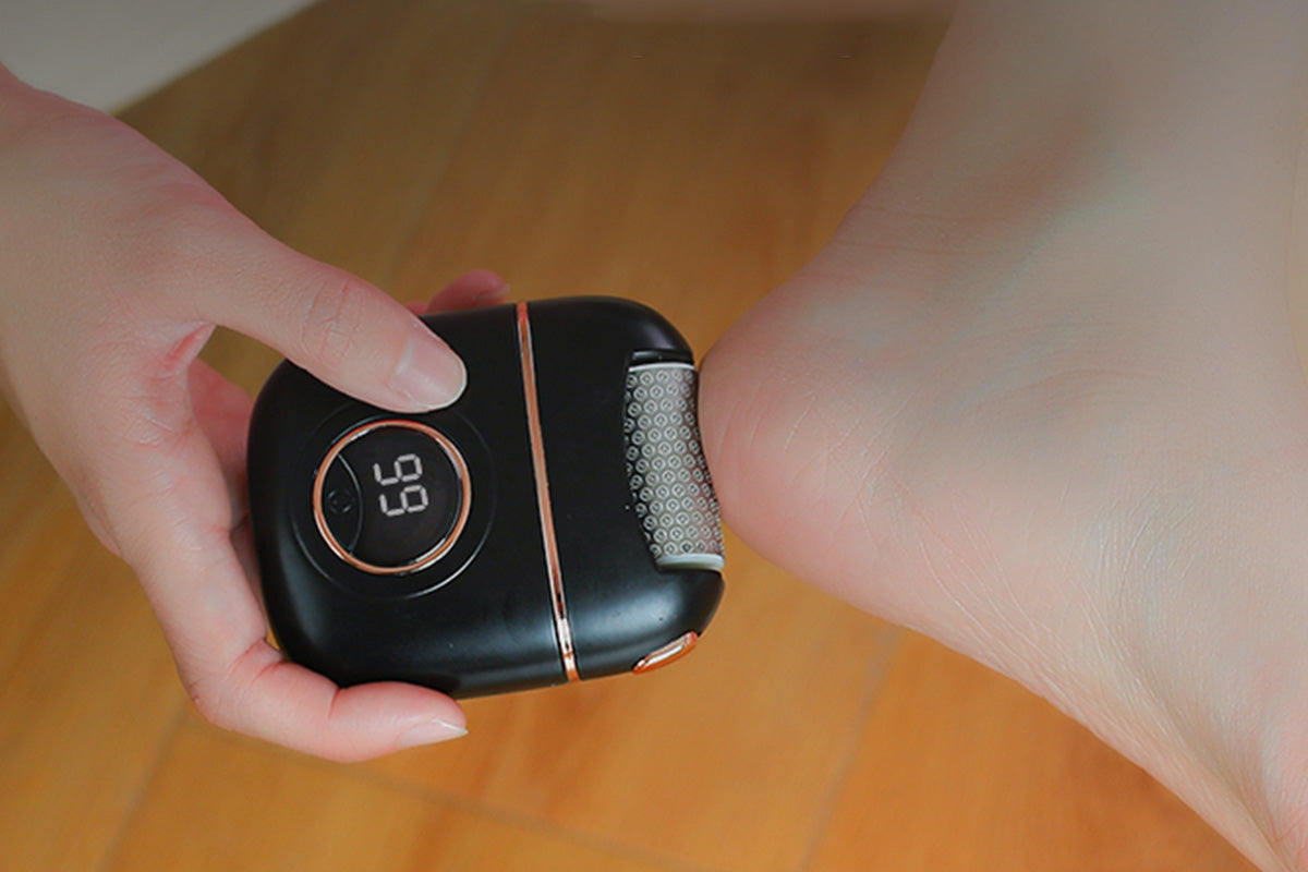 Rechargeable Digital Display Callus Remover Foot File Foot Repair And Grinding Device Feet Callus Remover-Black