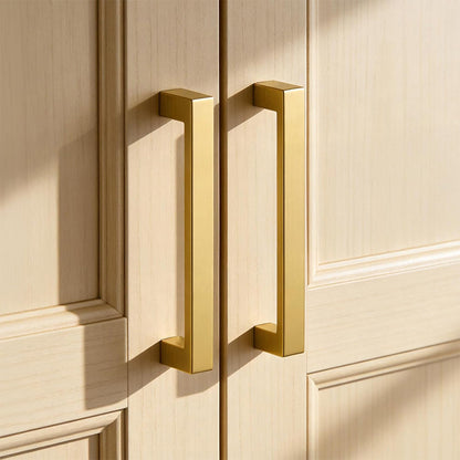 4 Pieces 12mm Square Stainless Steel Kitchen Cabinet - Gold