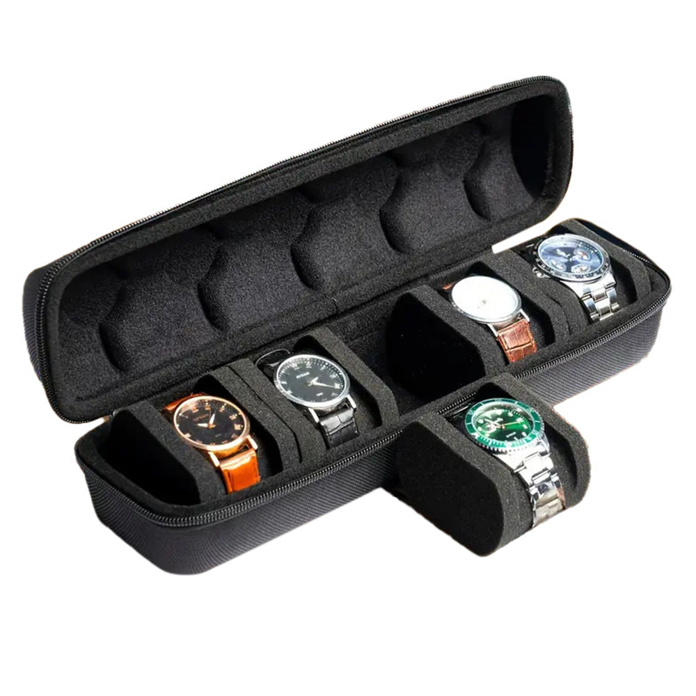 Portable Watch Storage Box Travel Organizer Watch Roll Display Case Style 2
