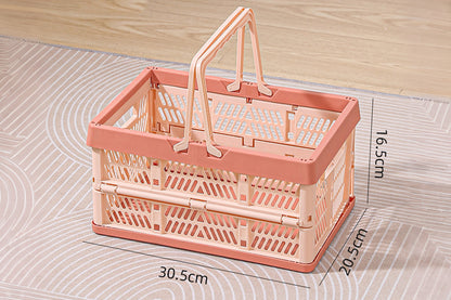 Portable Foldable Storage Basket-Pink