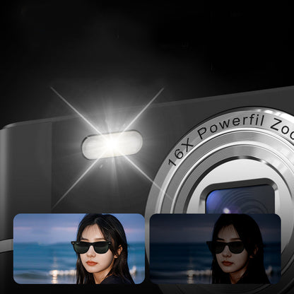 4K Digital Camera Autofocus 50MP HD 1080P Camera for Beginner Student with 32GB Memory Card Black