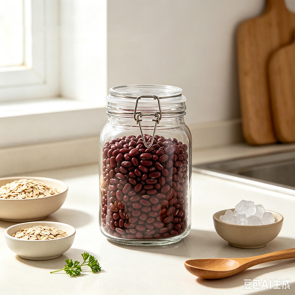 Clear Glass Airtight Storage Jar with Clamp Lid and Silicone Seal