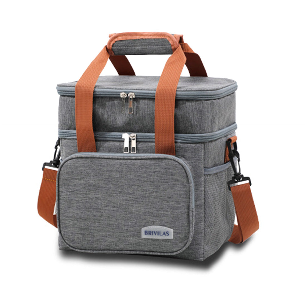 Portable Lunch Bag Thermal Insulated Food Container Cooler Bag for Outdoor  Camping Work School Grey