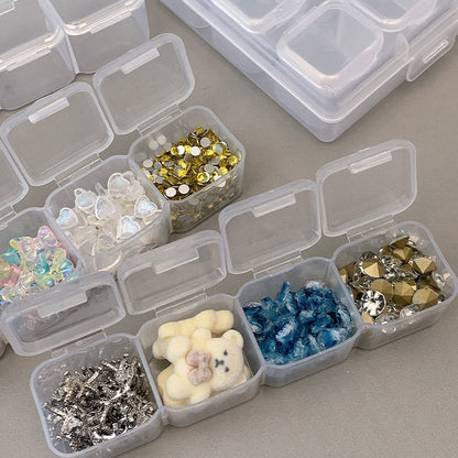 Grid Plastic Jewelry and Bead Storage Organizer Box for Crafts
