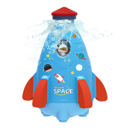 Water Pressure Lift Sprinkler Toy Sprinkler Rocket Launcher Outdoor Water Toys-Blue