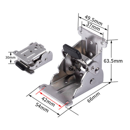 4Pcs Self Locking Folding Hinge for Tables Chairs and Workbenches-Silver