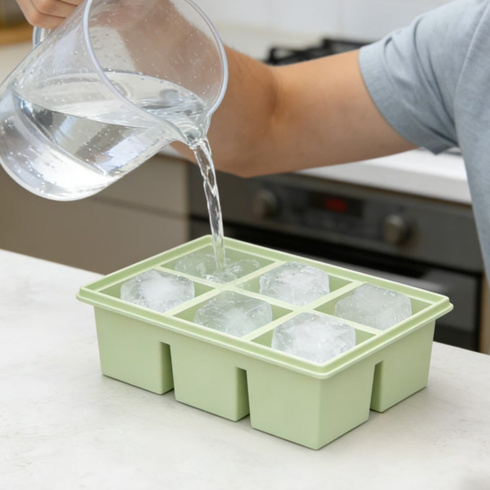 3 Pack Silicone Ice Cube Trays-Green