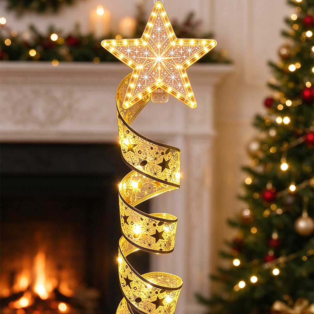 Christmas Hanging Decoration Spiral LED Light for Christmas Tree - Star