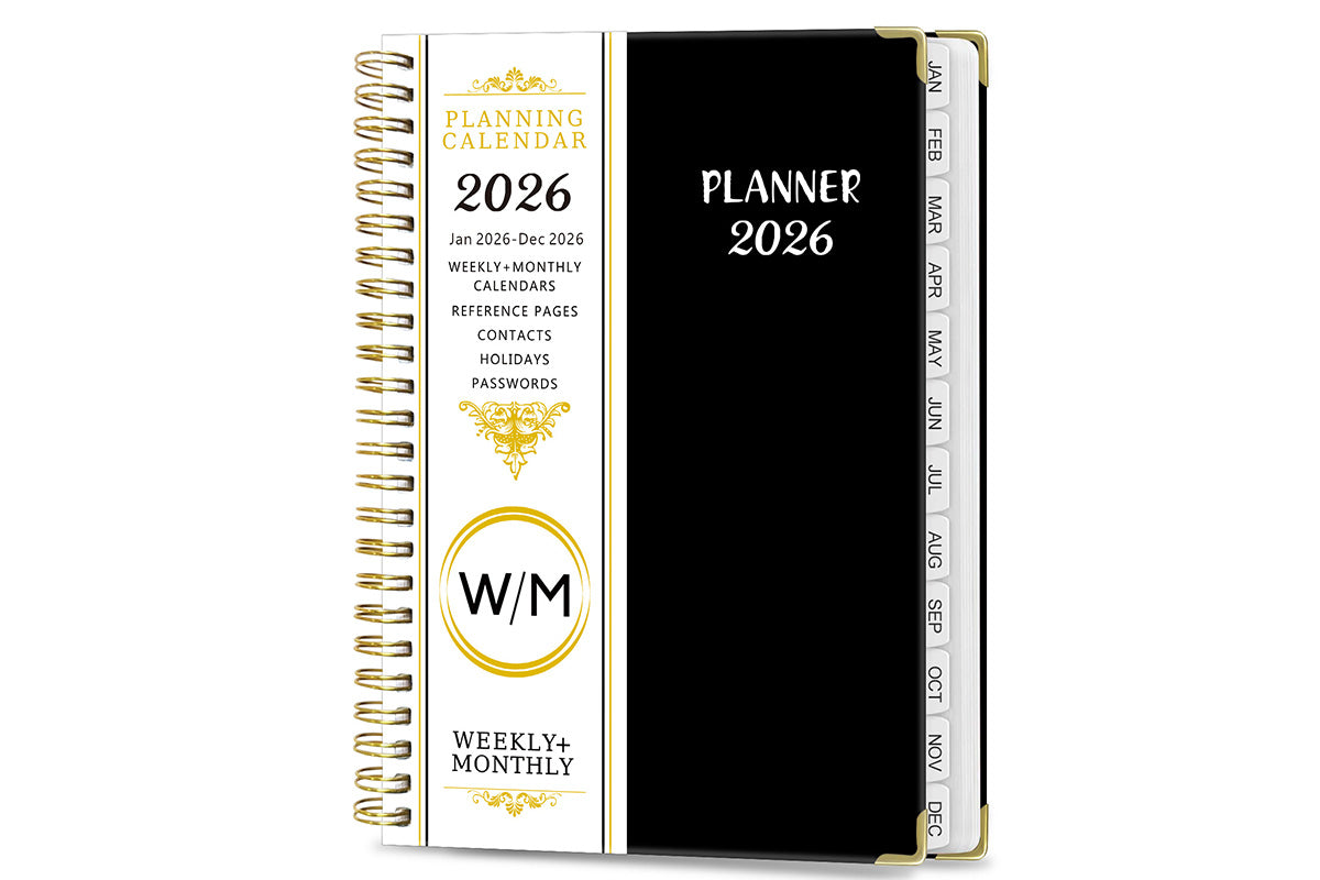2026 Planner Weekly Monthly A5 Daily Organizer January to December Notebook -Purple and Cyan