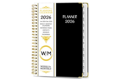 2026 Planner Weekly Monthly A5 Daily Organizer January to December Notebook -Purple and Cyan