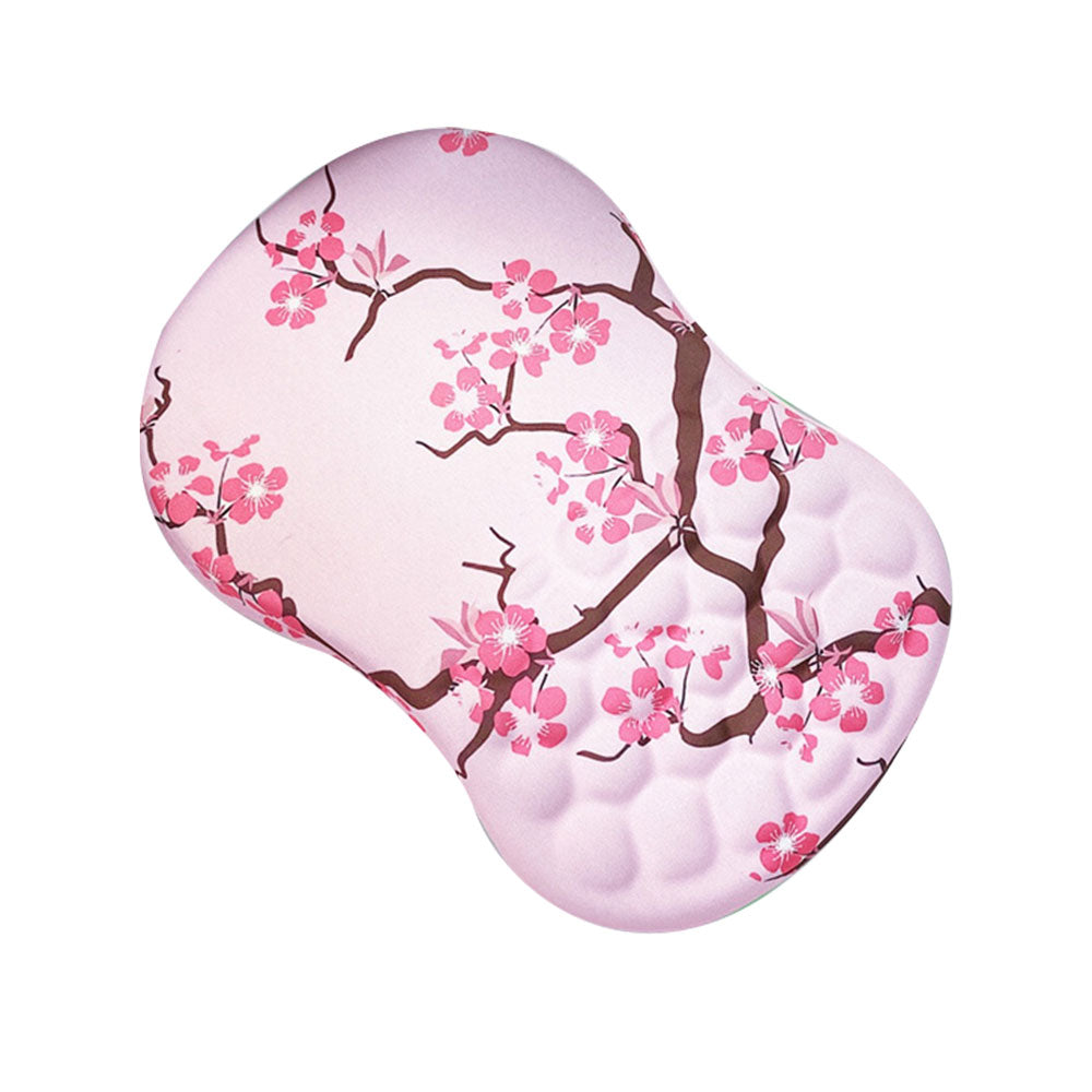 Ergonomic Computer Mouse Pad Memory Foam Wrist Rest Support for Home Office Pink Blossom
