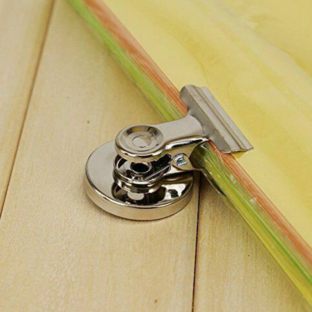 12 Pack Metal Fridge Clips for Photo Plan Refrigerator Clips - Silver