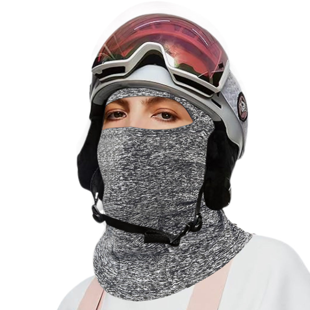 Ski Motorcycle Cycling Balaclava Full Face Windproof Mask for Winter Outdoor Activities Grey