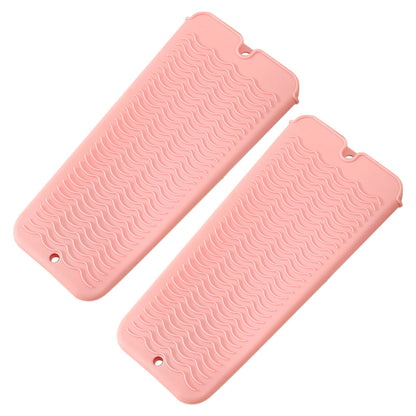 2-Pack Heat Resistant Silicone Pouch ââ‚?For Hair Styling Tools Storage Pink
