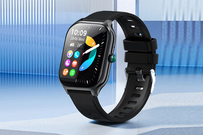 Smart Watch 2.01-Inch Fitness Watch with Heart Rate Sleep Monitor Blood Oxygen 123 Sports Modes Activity Tracker -Black