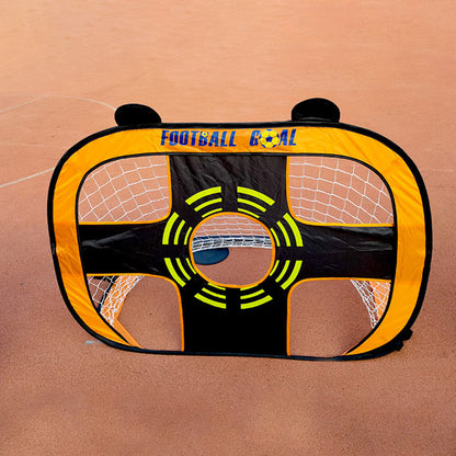 Kids Pop Up Soccer Goal Net Portable Soccer Training Net Kit for Backyard Orange