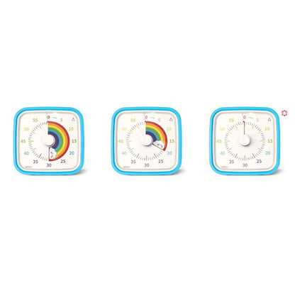60-Minute Visual Countdown Timer Rainbow Disk Silent Time Management Tool Blue