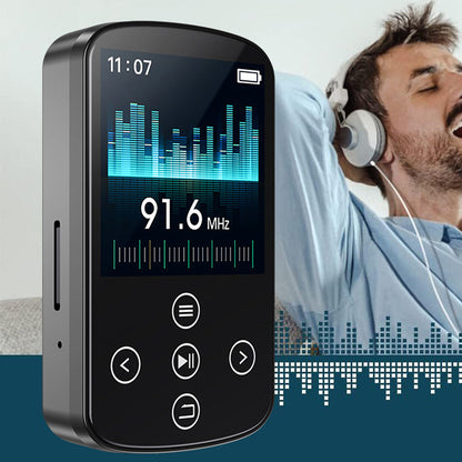 Multi-functional Clip-on MP3 Player HiFi Sound Bluetooth Music Voice Recorder FM Radio