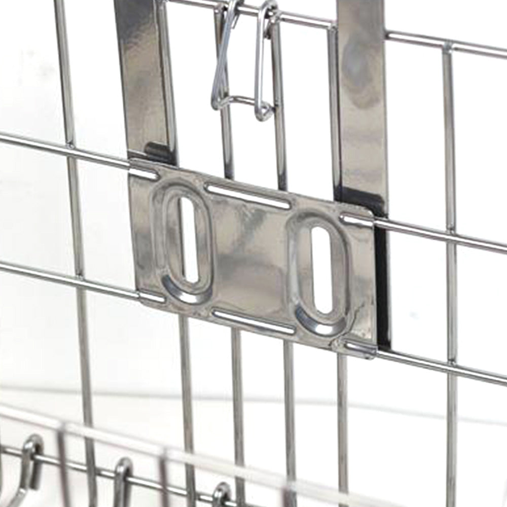 Foldable Bicycle Basket Front & Rear Hanging Storage Rack for Mountain Bike Silver
