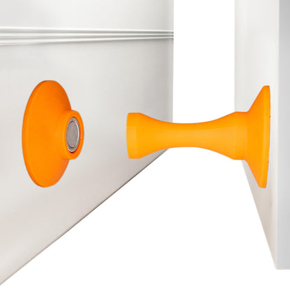 Magnetic Silicone Door Stopper â€?Strong Holder for Bottom of Door Orange