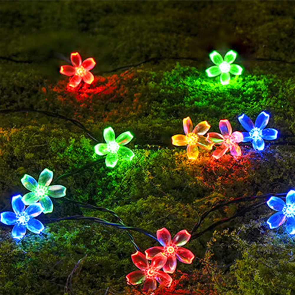 Outdoor Solar Flower String Lights Fairy Garden Lights for Christmas Decor Style 1
