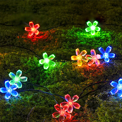 Outdoor Solar Flower String Lights Fairy Garden Lights for Christmas Decor Style 1