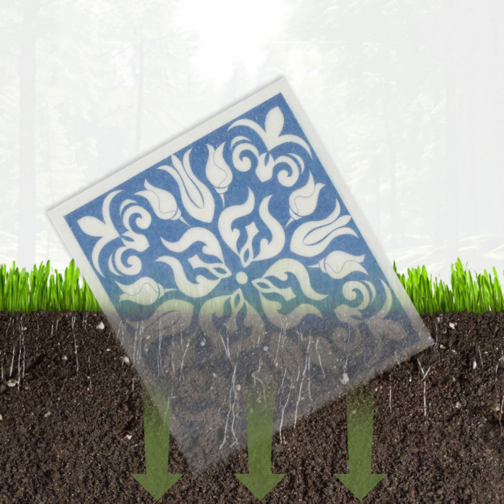 6Pcs Super Absorbent Reusable Kitchen Dishcloths Biodegradable Towels Style 1