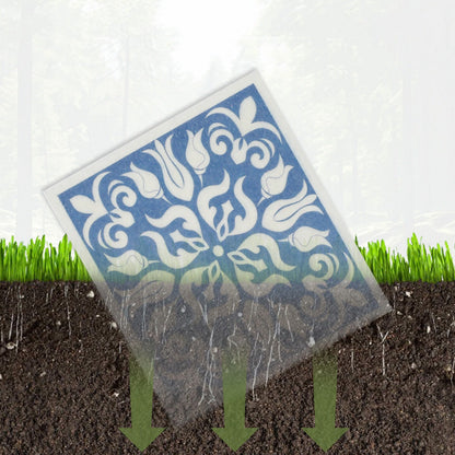 6Pcs Super Absorbent Reusable Kitchen Dishcloths Biodegradable Towels Style 1