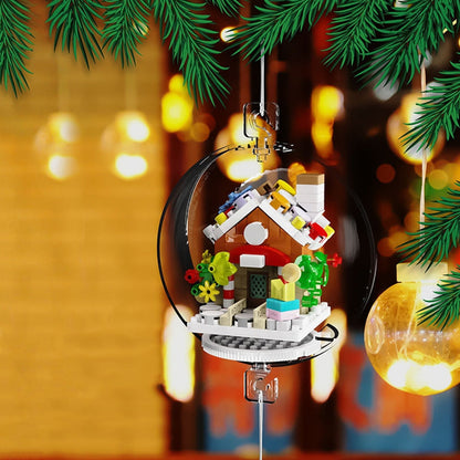 Christmas Tree Ornaments Building Block Set Santa & Nutcracker Xmas Decorations Style 1