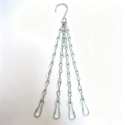 2Pcs 4 Point Hanging Basket Chain Set Basket Hangers for Planters-Round Buckle
