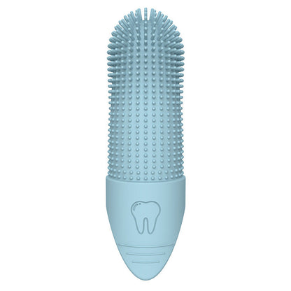 Silicone Pet Finger Toothbrush ¨C Daily Teeth Cleaning for Cats and Dogs Blue
