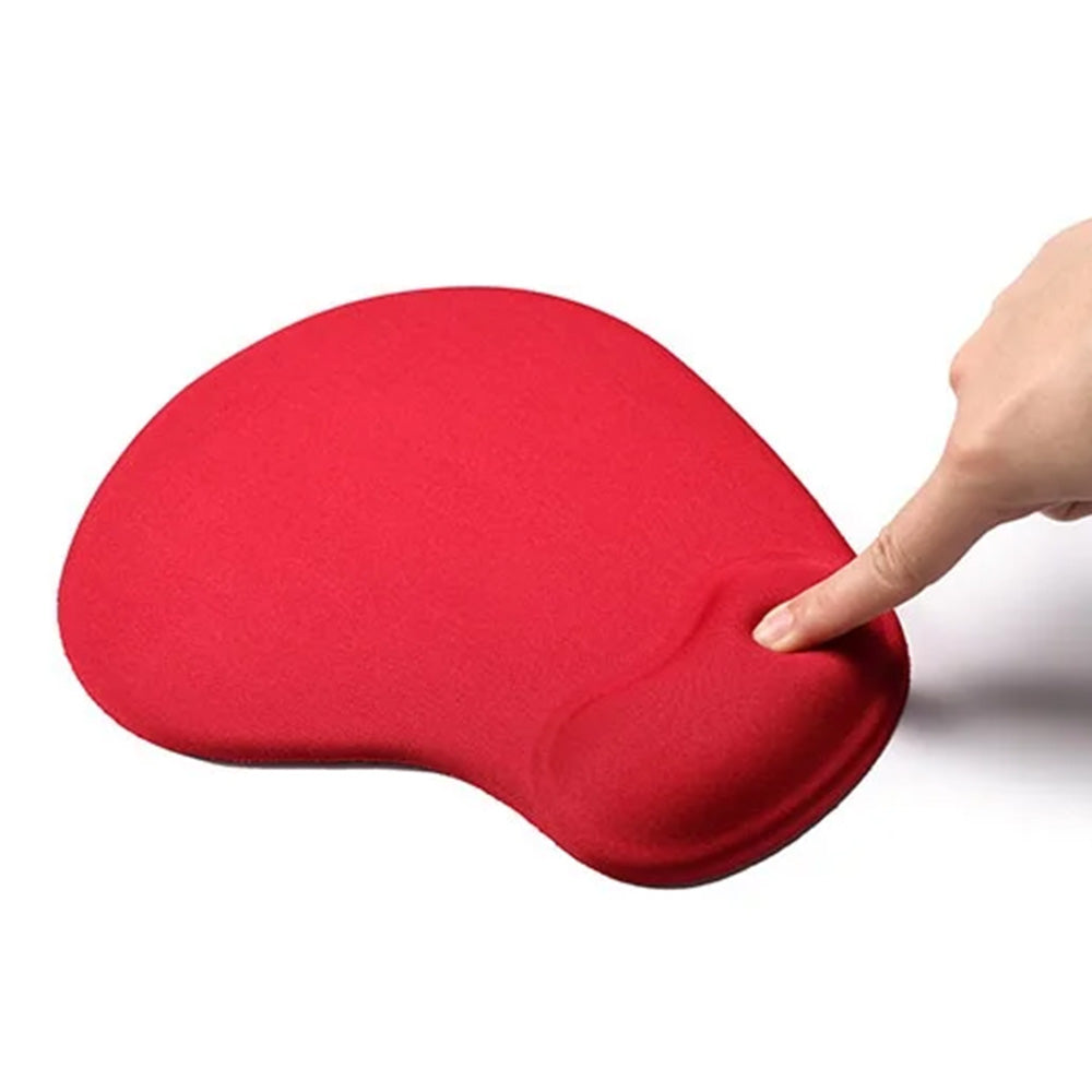 Non Slip Ergonomic Mouse Pad With Wrist Rest Silicone Wrist Support Mouse Mat For Computer-Red