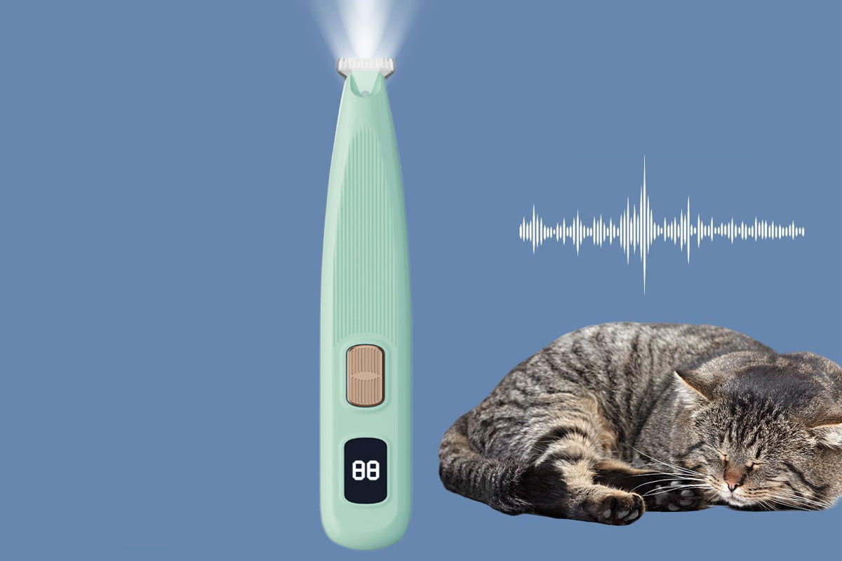 Electric Dog Paw Trimmer with LED Light Digital Display Dual Speed Pet Groomer-Green