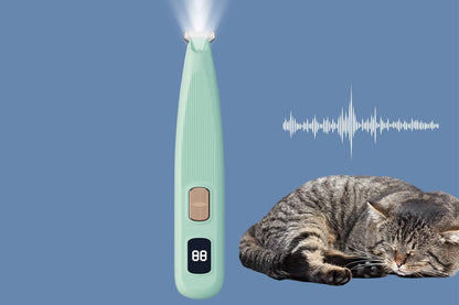 Electric Dog Paw Trimmer with LED Light Digital Display Dual Speed Pet Groomer-Green