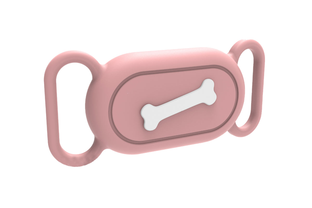 Silicone Pet Collar Holder for Samsung Galaxy SmartTag 2 - Bone