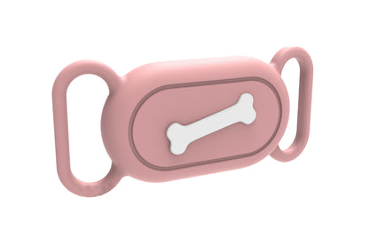 Silicone Pet Collar Holder for Samsung Galaxy SmartTag 2 - Bone