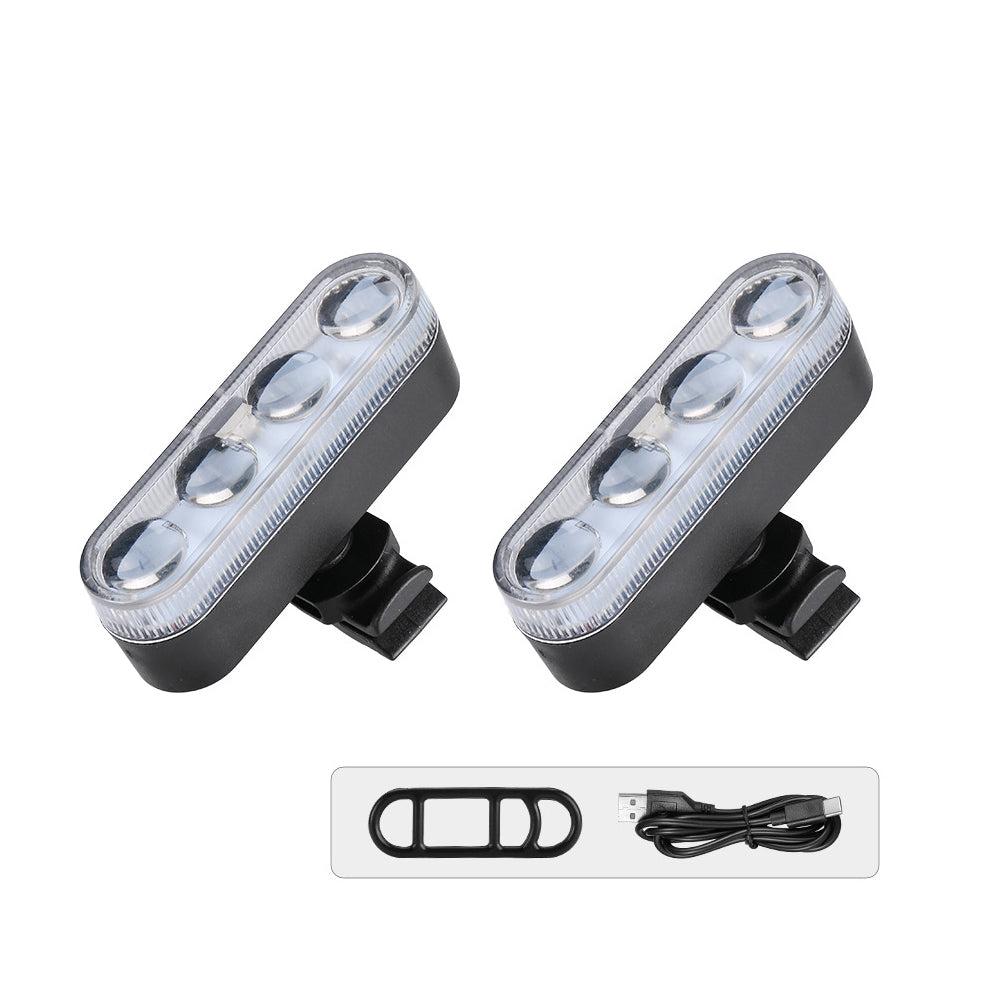 2Pcs Bike Tail Light 4 Modes Bike Rear Light Waterproof Bicycle Taillight-White