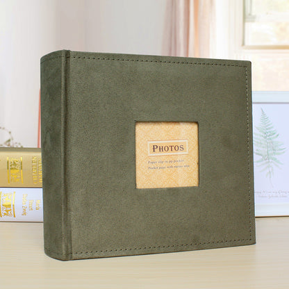 200 Photo Album with Memo Space Storage Book - Green