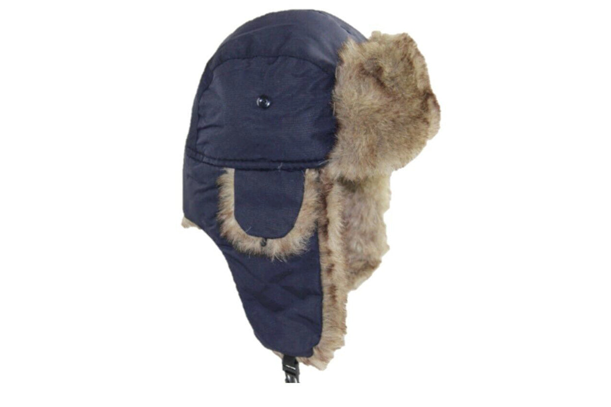 Winter Warm Trapper Hat - Navy