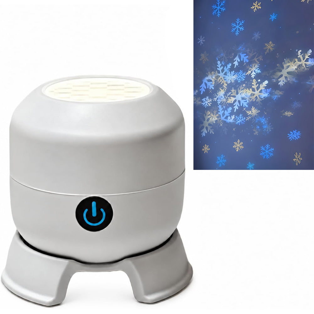 Christmas Projector Night Light USB Rotating Projection Lamp Snowflake