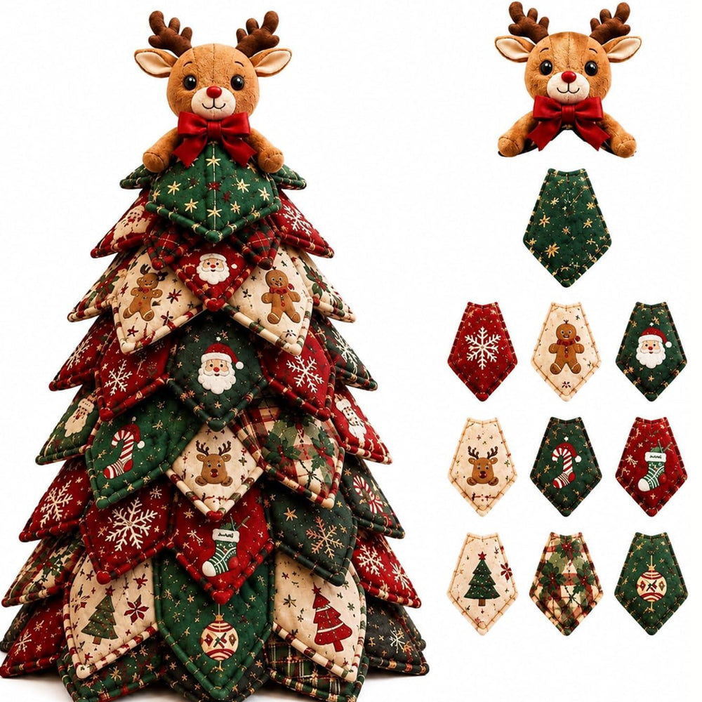 Christmas DIY Felt Craft Kit 3D Quilted Christmas Decoration Kit for Adult - Reindeer