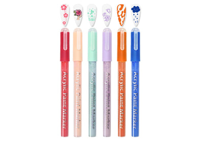 18Pcs DIY Nail Art Paint Pen Set Acrylic Paint Markers Nail Dotting Drawing Pens