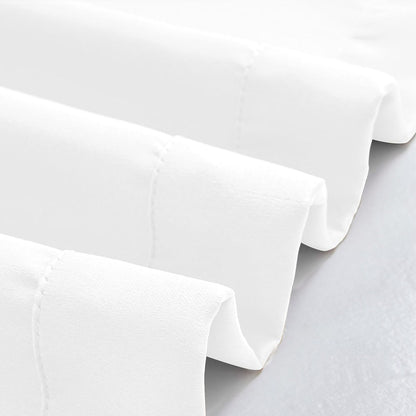 Thermal Insulated Tie Up Window Shade Light Blocking Curtain White