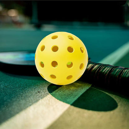 12Pcs Set 40-Hole Pickleball Balls High Bounce Outdoor Pickleball Set Yellow