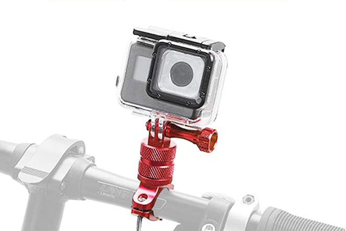 2Pcs Aluminum Bike Handlebar Mount Bicycle Mount for GoPro Hero 13 12 11-Red