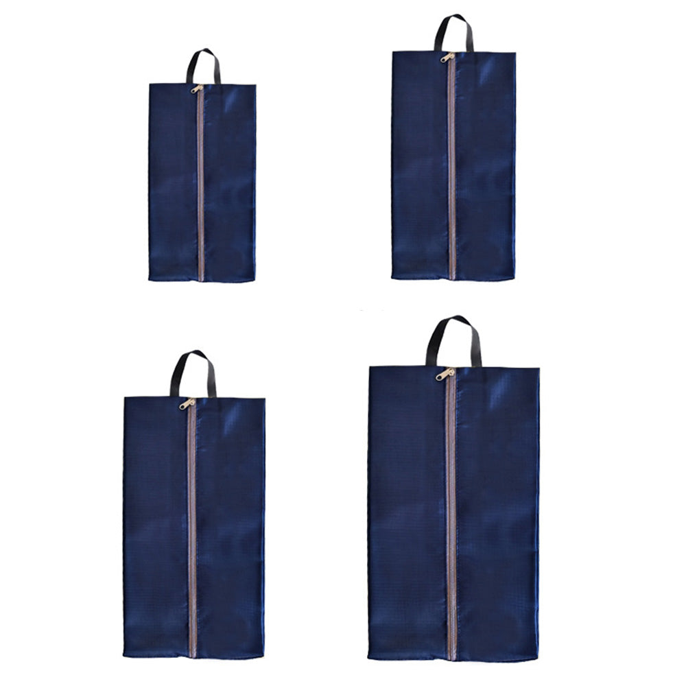 4Pcs Water-Resistant Travel Shoe Storage Bags-Navy