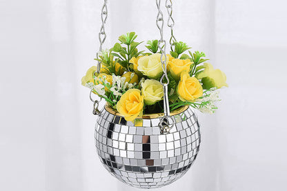Disco Ball Hanging Planters for Indoor Outdoor Plants with Chain