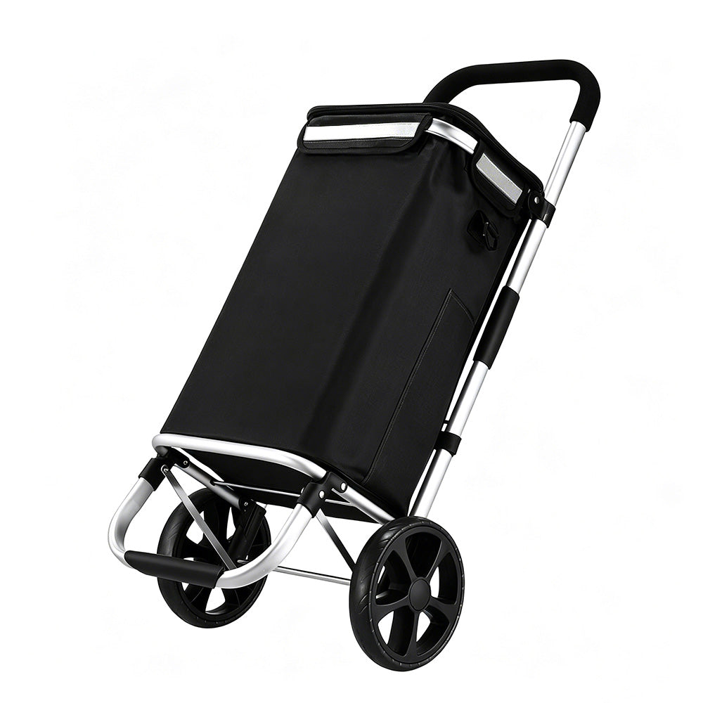 Folding Shopping Cart with Oxford Bag-Black